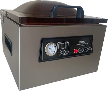 Професійний вакуумний пакувальник Maxxo VM Profi з подвійною зварювальною лінією, 20 л/хв, вакуумний насос 900 мбар, для харчових продуктів, з нержавіючої сталі (Kammervakuumіer VM ChamberLine 90 Gastro)