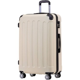 Набір валіз Beibye Hartschalen з ручкою-телескопом (M-L-XL) - темно-зелений, кремовий