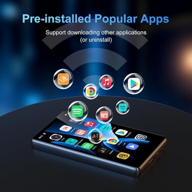 MP3 плеєр SWOFY 80GB з Bluetooth та Wi-Fi, 4.0