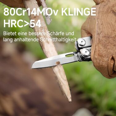 Мультитул NexTool Muiltool 19-в-1: мультифункціональний інструмент з плоскогубцями, ножем, викрутками, ножицями, з нержавіючої сталі для кемпінгу, подарунок для чоловіків (Silver Flagship Max)