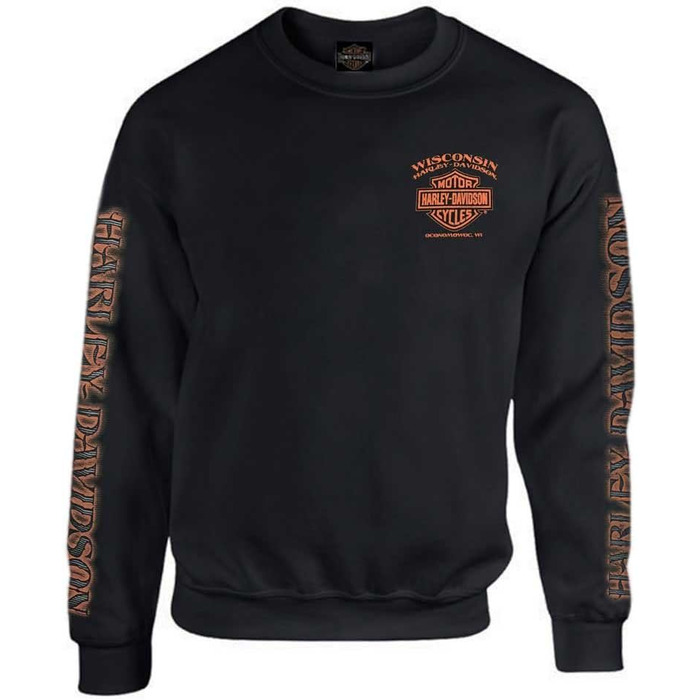 Худі Harley-Davidson для чоловіків, чорний, 4XL (1 шт.)