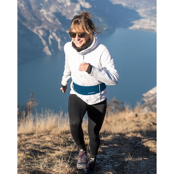 Водонепроникний поясний ремінь для телефону WATERFLY - спортивна сумка для бігу, джогінгу, фітнесу (Dunkelblau)