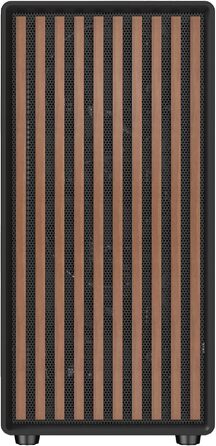 Ігровий корпус Itek Woody W2B ATX Tower, 4 вентилятори 140мм, USB 3.0, Type-C, дерев'яна передня панель, загартоване скло, чорний