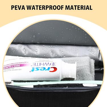 Чоловіча та жіноча косметичка JOZEA, водонепроникна дорожня сумка-органайзер, чорна