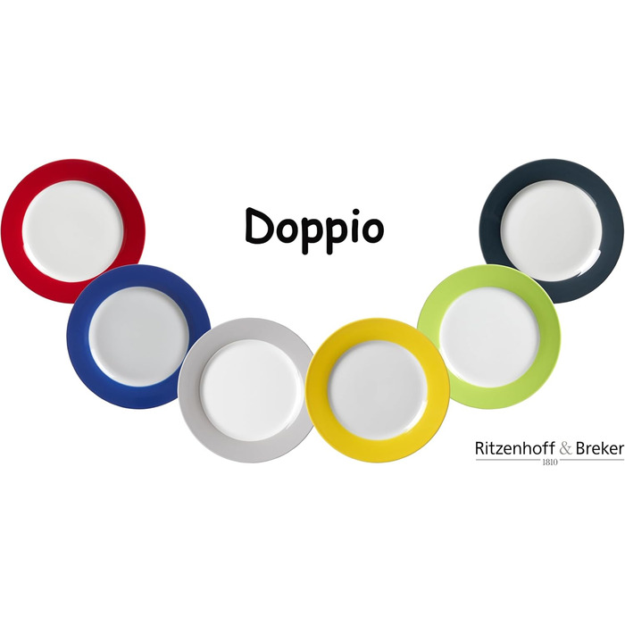 Набір посуду Ritzenhoff & Breker Doppio, 8 предметів, порцеляна, жовтий, комбінований