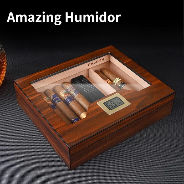Вологозберігаючий вологомір для сигар ручної роботи на 25-35 сигар - ідеальний подарунок для чоловіків