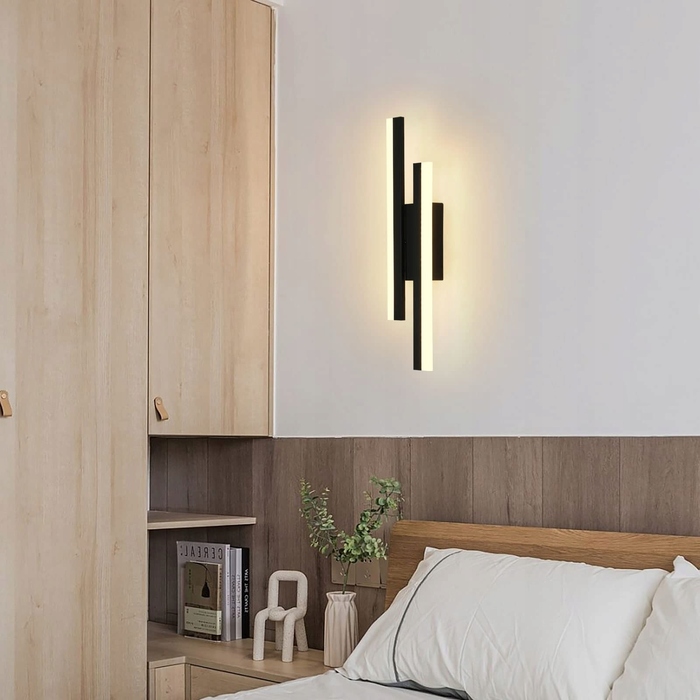 Настінний світильник Tealight чорний, інтегроване LED-джерело 16 Вт