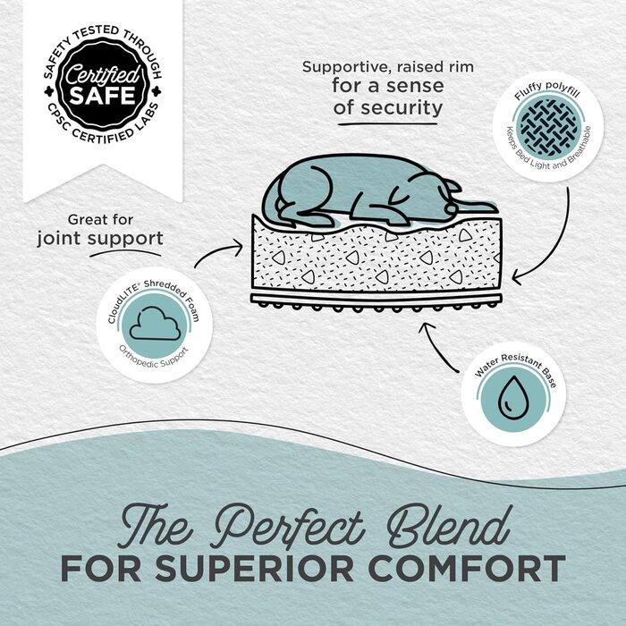 Круглий лежак для тварин Sheri The Original Calming Donut Lux - заспокійливий лежак з штучного хутра, 58 x 58 см