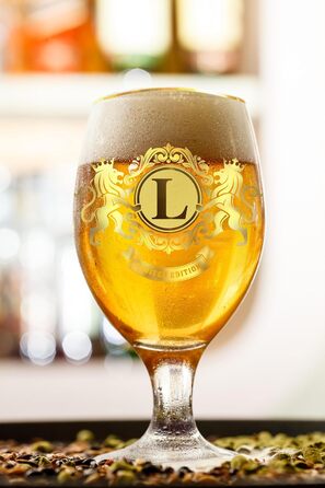 Пивний келих CROWNLY CRYSTAL® з гравіюванням для чоловіків: Персоналізований подарунок татові, дідусю, другу на день народження (S/L)