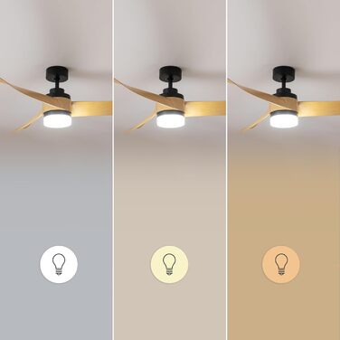 Стельовий вентилятор Cecotec EnergySilence Aero 5280 LightWood з LED підсвіткою 18W, 132 см, DC-мотор, пульт, таймер, чорний/дерево