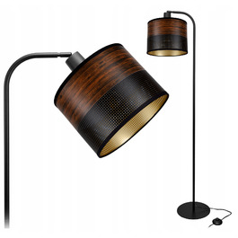 Торшер Glimex чорний, цоколь E27, 60 Вт, висота 145 см, діаметр 20 см