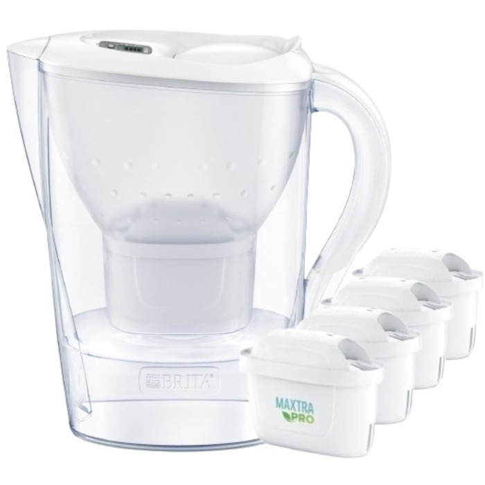 Фільтр-кувшин Brita Marella XL 3,5 л, білий (4 змінні картриджі у комплекті)