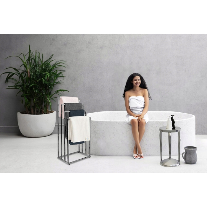 Підлоговий металевий стійка-вішак для рушників у ванну кімнату, 4 стріжні