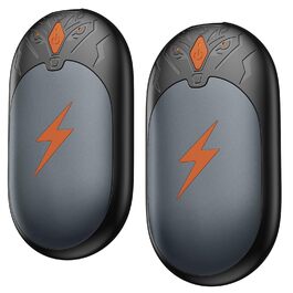 Електричні грілки для рук 2 шт. - Ultraleicht, перезаряджаються, портативні, 3 режими нагріву, до 24 годин, багаторазові USB грілки для рук для активного відпочинку взимку (сірий)