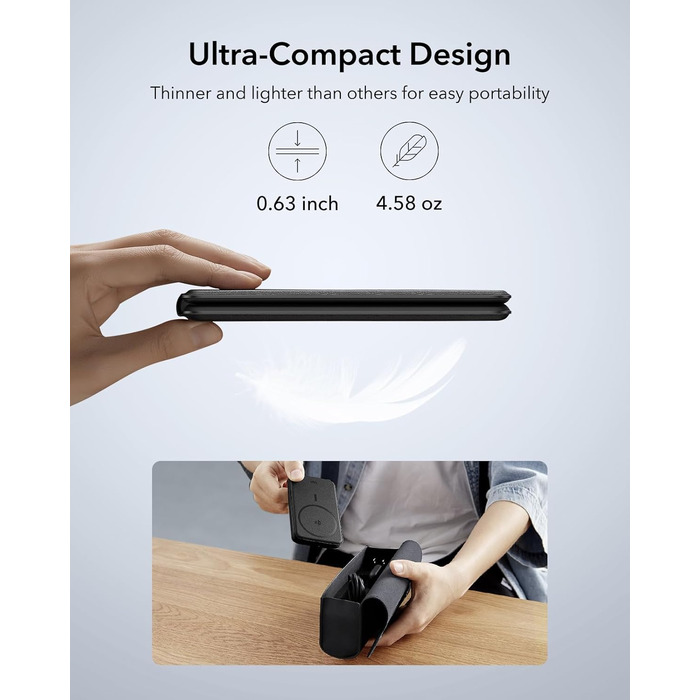 Зарядна станція 3-в-1 ESR для Apple Watch та iPhone з MagSafe, чорна