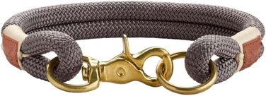 Нашийник для собак HUNTER Sansibar Rantum Halsung, сірий, розмір M-L, сучасний, морський стиль