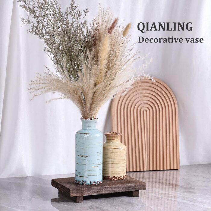 Набір керамічних ваз (3 шт.) для декору інтер'єру, сучасний, рустикальний стиль, для вітальні, кухні, ванної кімнати