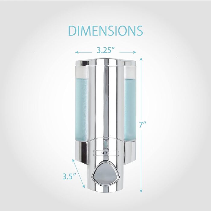 Дозатор мила Better Living Aviva для 1 флакона, сатиновий срібло (хром, однокамерний)