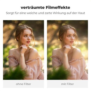 Фільтр K&F CONCEPT 77mm 2-в-1: Black Mist 1/4 та ND2-ND400 з багатошаровим покриттям (Nano-Klear)