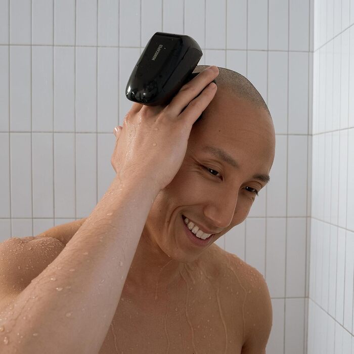 MANSCAPED® The Dome Shaver™ PRO Head Shaver for Men, 5 rotating SkinSafe® blades with FlexAdjust Technology, waterproof, USB-C/Inductive charging, battery-powered, travel lock