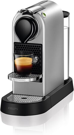 Кавомашина Krups Nespresso XN741B Citiz, еспресо, автоматична, 1 л, 1260 Вт, срібляста