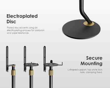 Підставка для колонок FITUEYES Design, регульована висота, металева, чорна (2 шт.)