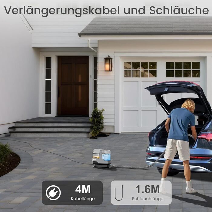 Накладний пилосос для м'яких меблів та килимів - 17kPa, 600W, з набором насадок