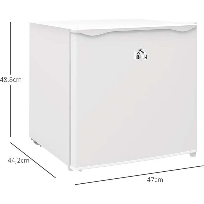 Mini морозильна камера HOMCOM 35 л, електрична, окремо стояча, 45 Вт, -14°C до -24°C, 5-рівневе регулювання температури, 47 x 44,2 x 48,8 см (біла)
