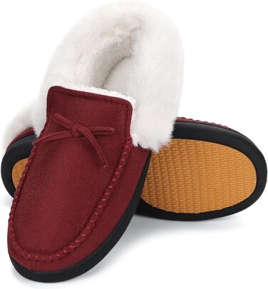 Тапочки жіночі зимові Mishansha з підкладкою Memory Foam, антиковзкі, плюшеві, розмір 36-43 EU, червоний (43 EU)