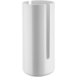 Alessi Birillo PL18 W - Toilet Paper Holder made of Thermoplastic Resin and PMMA, White, L 15cm, W 15cm, H 31cm