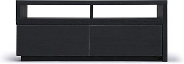 Iris Ohyama TV Furniture, TV Cabinet, TV Stand, TV Wall Mount for screens up to 43 inches, 4 shelves, Extendable, Contemporary, Bedroom, Living Room - TV Cabinet - SAB-100 - White Oak (Black Oak, TV size up to 43 inches, Expandable)