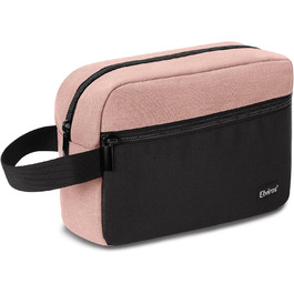 Чоловіча дорожня туалетна сумка, водонепроникна, з кишенею для бритви та ручкою, органайзер для косметики, для спортзалу, душу, ванної кімнати, подарунок для чоловіків, чорно-сіра (чорний & рожевий)