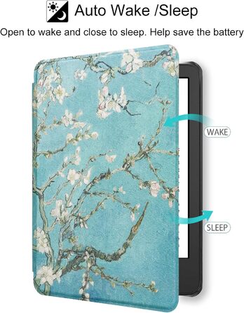 Чохол для Kindle 6' (11-го покоління) 2024/2022 (C2V2L3) - PU шкіра, захисний кейс з авто-вимиканням, Smart Cover, Löwenzahn (Квітка)