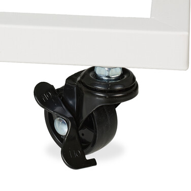 Relaxdays C-Shaped Side Table with Wheels