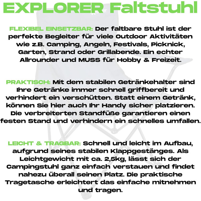 Скромний стілець EXPLORER Silvi (Чорний)