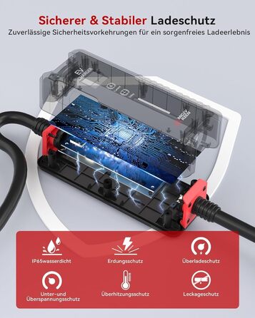 Кабель для зарядки електромобіля Type 2 Schuko 3.6 кВт, 5м, IP65, 16A - Зарядний пристрій для електрокарів та гібридів