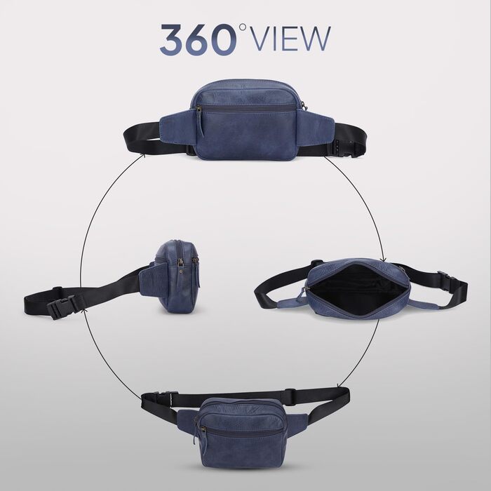 Сумка на пояс TheAntiq з натуральної шкіри, зелена, 20,3 x 12,7 x 7,6 см (8 x 5 x 3 дюйми). Сумка на пояс з декількома кишенями та регульованим ремінцем для подорожей та щоденного використання. Також підходить як крос-боді.