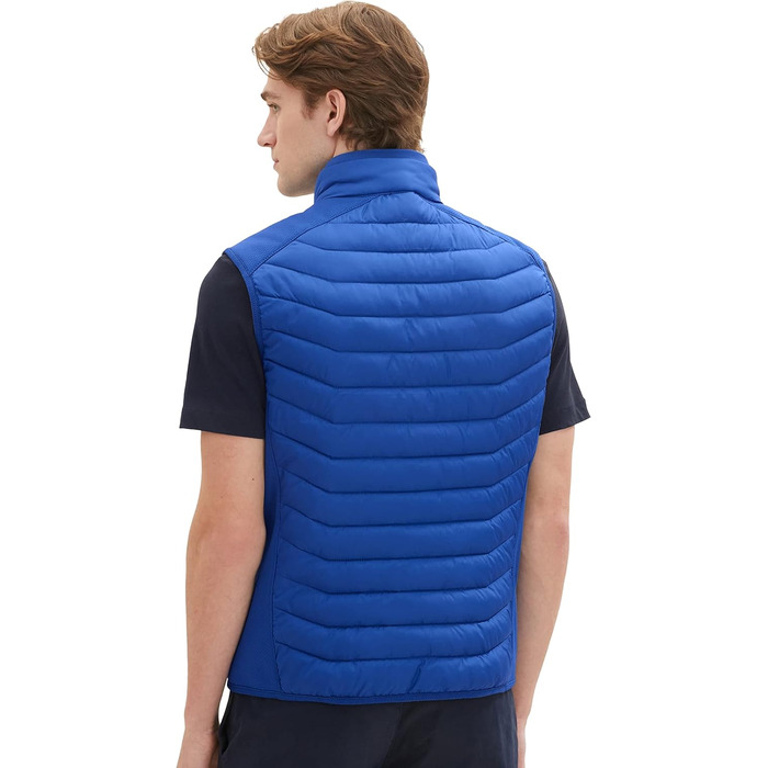 Жилет чоловічий TOM TAILOR Hybrid з коміром, розмір L, колір Hockey Blue
