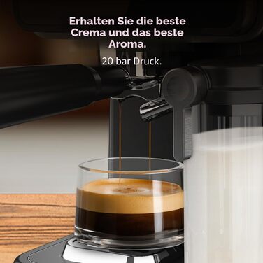 Кавомашина еспресо Cecotec Power Espresso Touch ColdBrew Latte 1350W 20 Бар з молочником та сенсорним дисплеєм