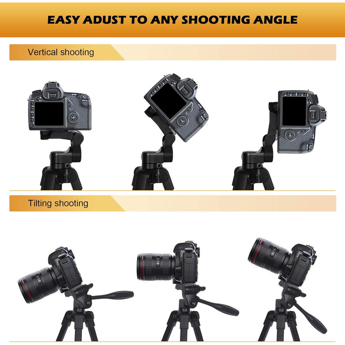 Штатив для камери та телефону GRIFEMA, 140 см, алюміній, з Bluetooth-пультом, регульований, сумісний з iPhone, Android, DSLR