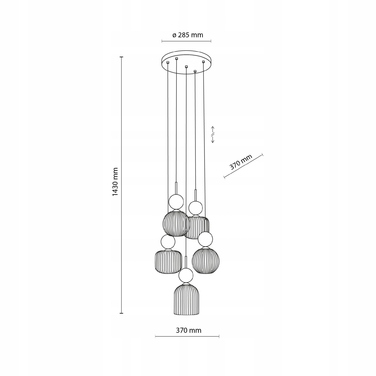 Підвісна люстра TK-Lighting LAVA на 5 ламп G9