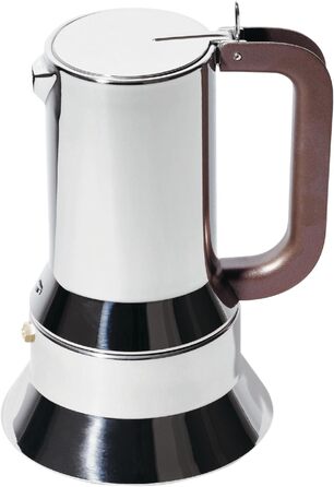 Еспресо-машина Alessi 9090/M з нержавіючої сталі, 10 чашок, срібна