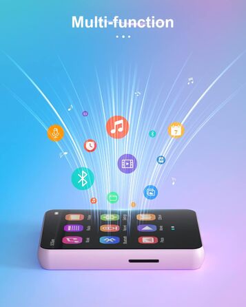 MP3 плеєр 64GB Bluetooth 5.3 HiFi, з радіо FM, диктофоном, металевим корпусом та сенсорним екраном 2.4