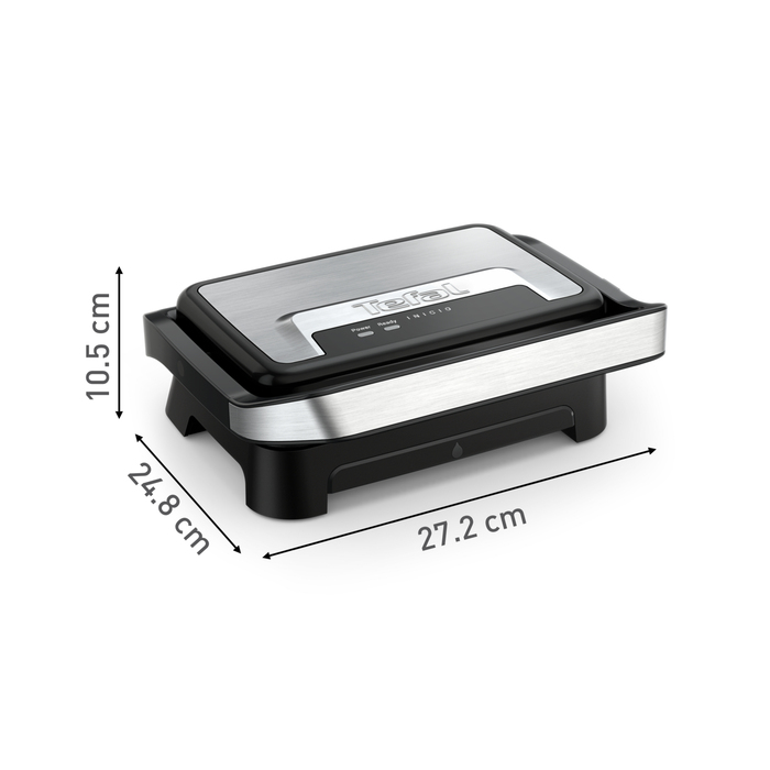 Електричний контактний гриль Tefal GC270D10, сріблястий/сірий, 1000 Вт