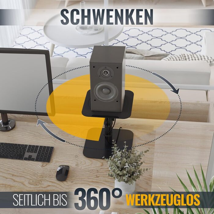 Підставка для колонок RICOO: 2 шт., регульована висота, для ПК, ТВ, студійного обладнання, універсальна, LH069-T