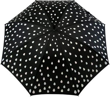 iX-brella Fiberglass Automatic Umbrella with Color-Changing Wetprint - Raindrops Color Change Umbrella