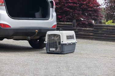 Karlie Nomad Pet Carrier - Front Loading, 68x51x47 cm - Lightweight Travel Cage for Cats & Dogs