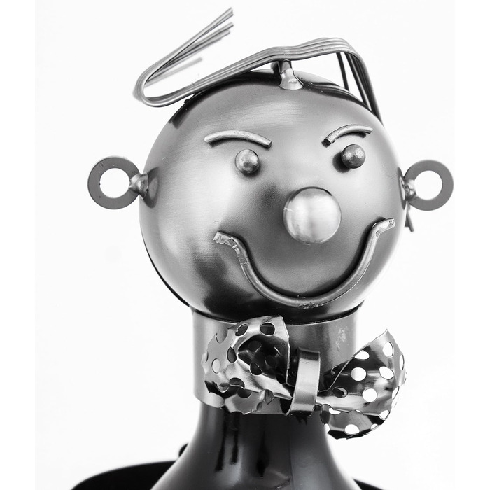 BRUBAKER Wine Bottle Holder Bartender Metal Sculpture with Gift Card