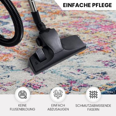 Килимок Livabliss Asmara Vintage 120x170 см - для вітальні, їдальні, спальні, бохо стиль, кольоровий малюнок сірий та помаранчевий