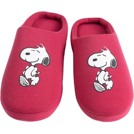 Домашні тапочки United Labels Peanuts Snoopy для жінок, червоні, з антиковзкою підошвою, сліпони 39/40 EU